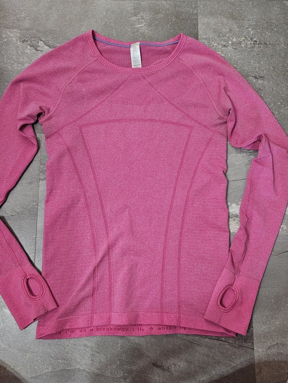 Ivivva Long Sleeve Top. Thumbholes. Heathered Pink. Girl Size 14 (Kid).